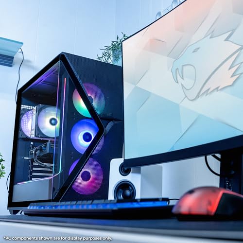 iBUYPOWER Slate MESH Gaming PC Desktop Computer Intel Core i7 14700F CPU, NVIDIA GeForce RTX 5070 12GB GPU, 32GB DDR5 RGB 5200MHz RAM, 1TB NVMe SSD
