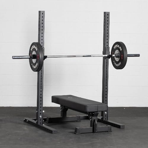 Titan Fitness X-3 Series 72-inch Squat Stand, 1,000 LB Capacity, Short Squat Rack with Reinforced J-Hooks