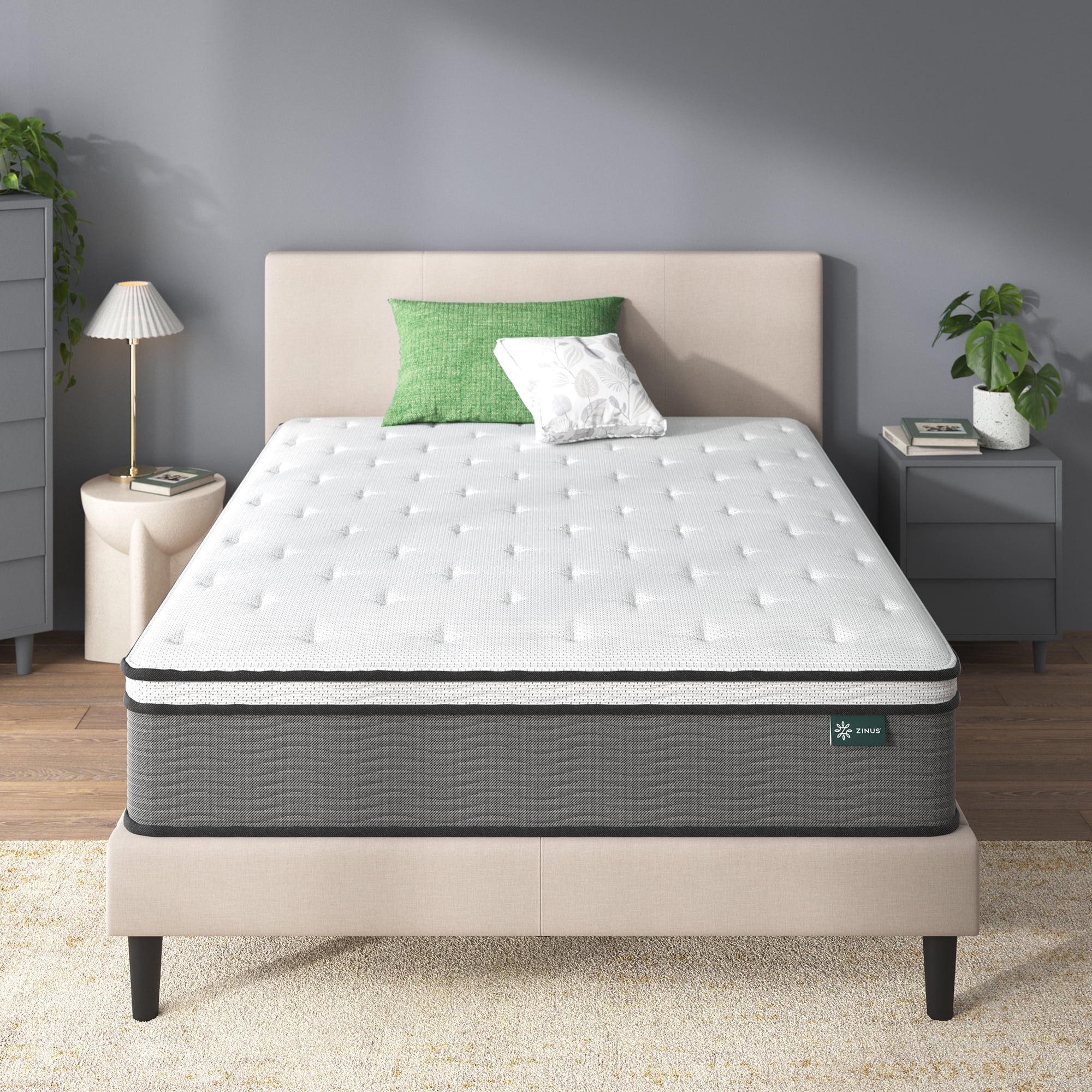 Zinus Support Plus 12" Comfort Foam and Pocket Spring Hybrid Mattress, Queen