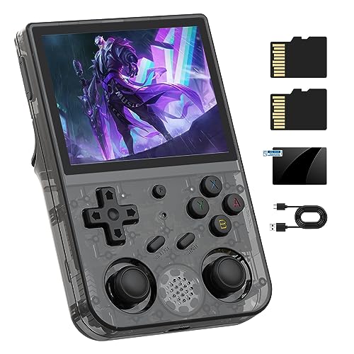RG353V Retro Video Handheld Game Console 3.5" IPS Screen Android 11 and Linux System RK3566 64bit Game Player 64G TF Card Built-in 4450 Classic Games