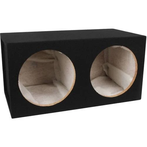 Belva Dual 12-Inch Car Subwoofer Box Sealed 3/4-Inch MDF Prelined Polyfil MDFD12