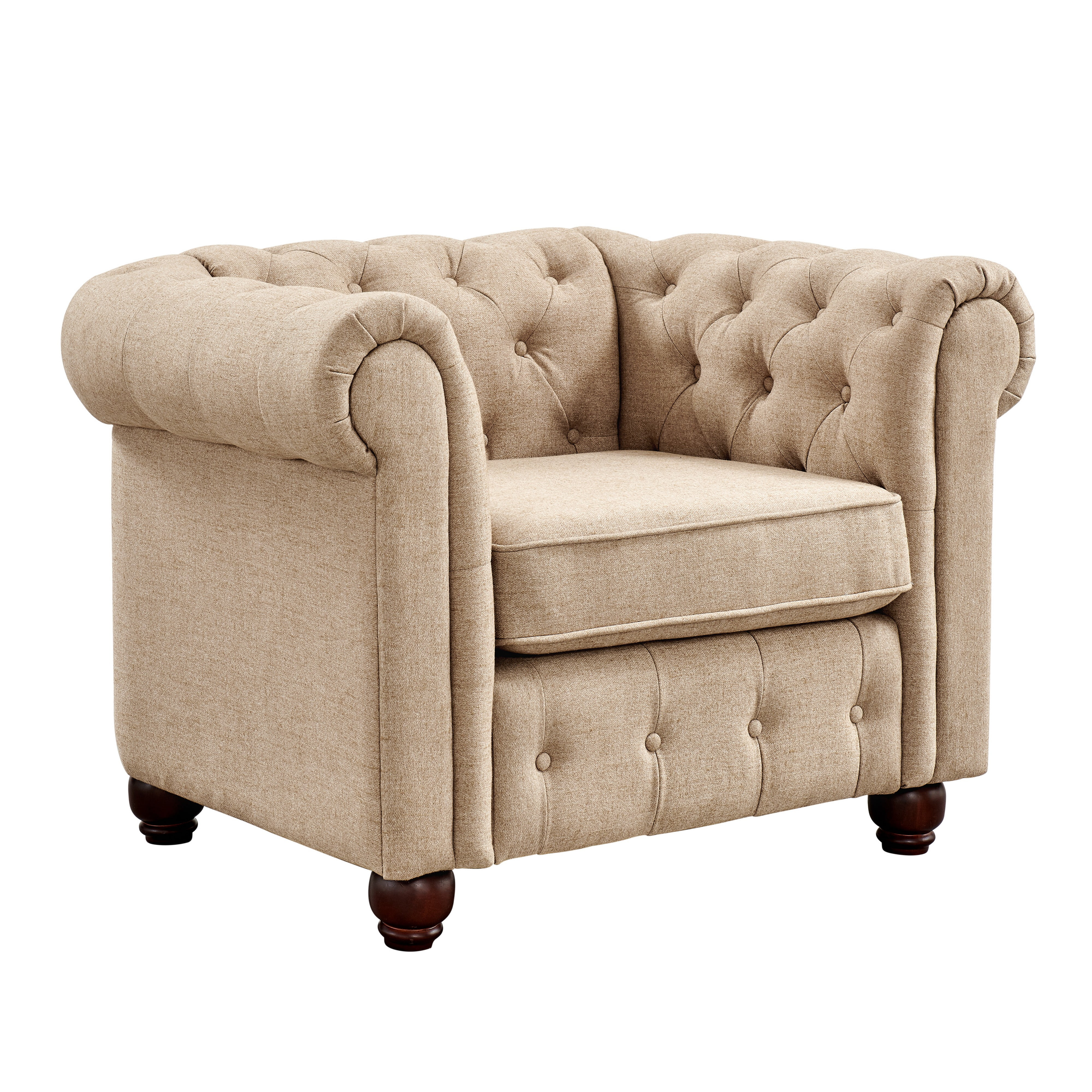 HomeFare Cream Living Room 3pc. Set