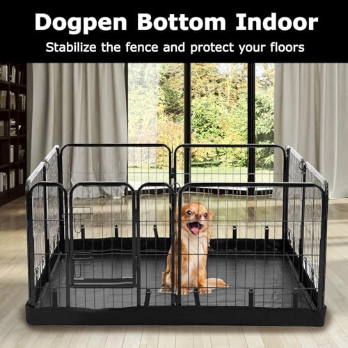 PJYuCien Dog Playpen Plus Storage Bag, 32" H 8 Panels Puppy Pen with Square Bottom, Heavy Duty Dog Fence for Puppies/Small Dogs