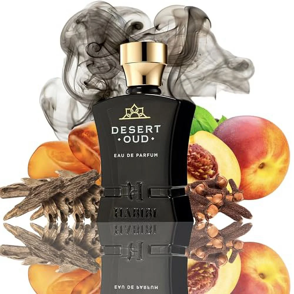 H HABIBI Desert Oud Arabian Fragrance for Men - Floral, Woody, Patchouli Cologne for Men - Warm, Sweet & Spicy Niche Eau de Parfum Men