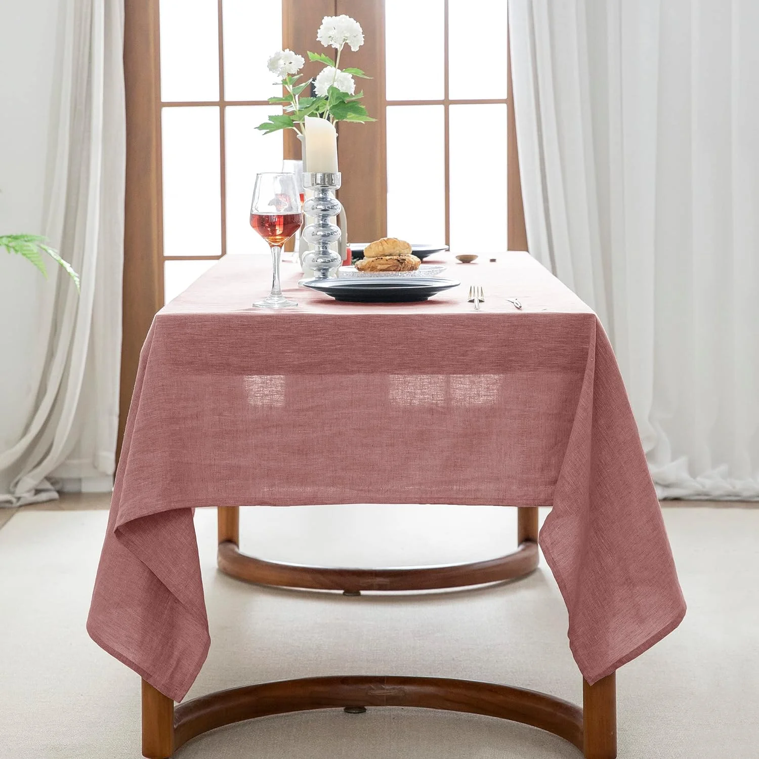 100% Pure Linen Rectangle Tablecloths 60x120Inches for Dining,Buffet Parties,Picnic,Events,Weddings and Restaurants,Decorative Halloween
