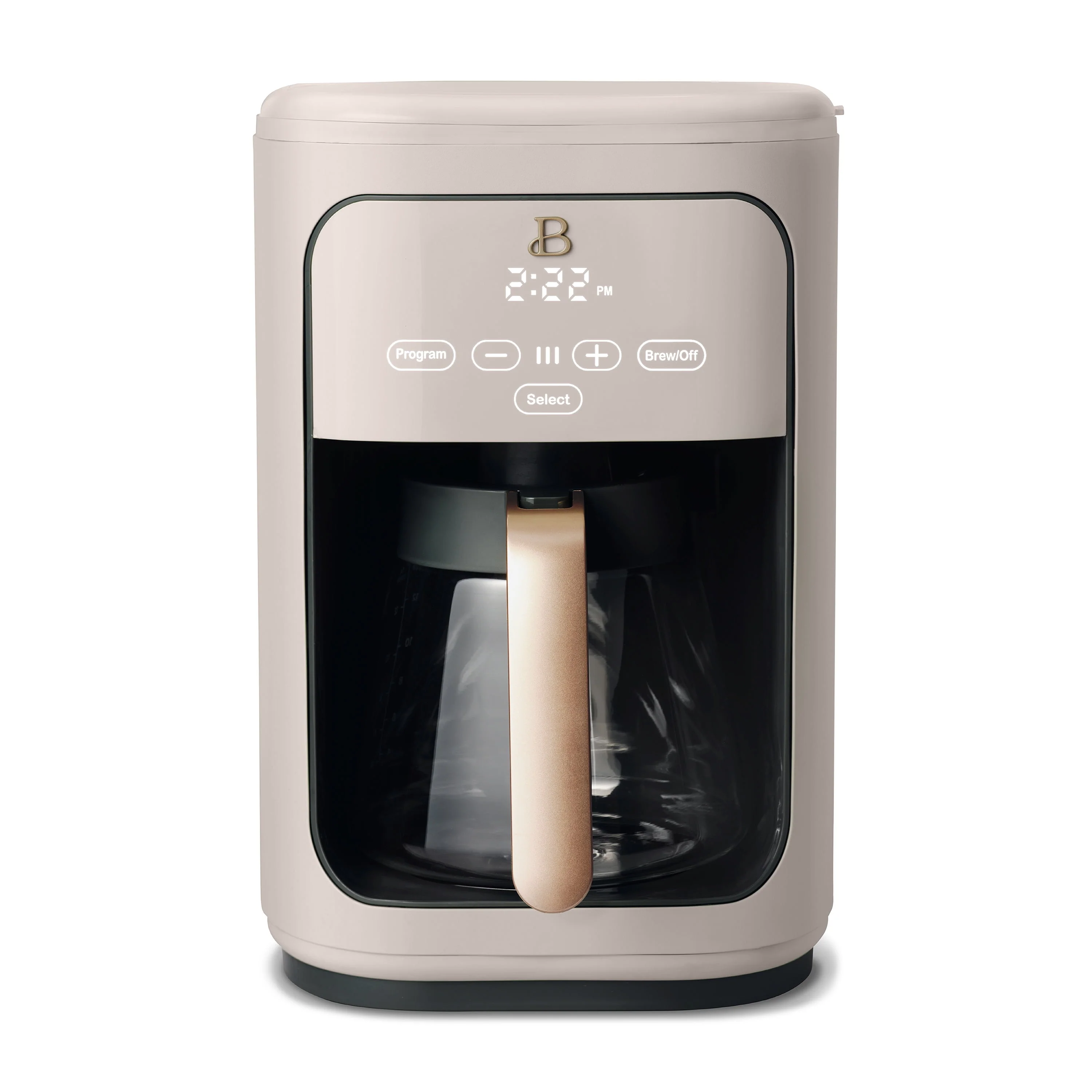Beautiful 14-Cup Programmable Drip Coffee Maker with Touch-Activated Display, Rose by Drew Barrymore