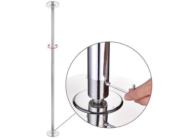 AW 10 ft 45mm Spinning Static Dancing Pole Kit for Club Party Fitness Exercise