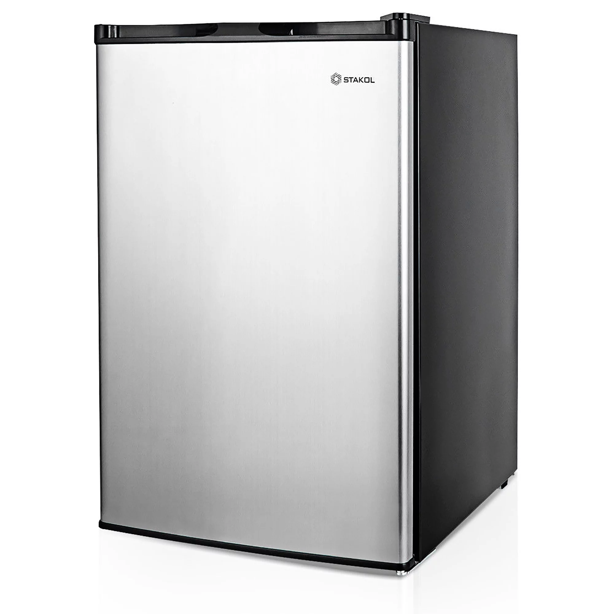 STAKOL 3 cu.ft. Compact Upright Freezer w/Single Stainless Steel Door Removable Shelves