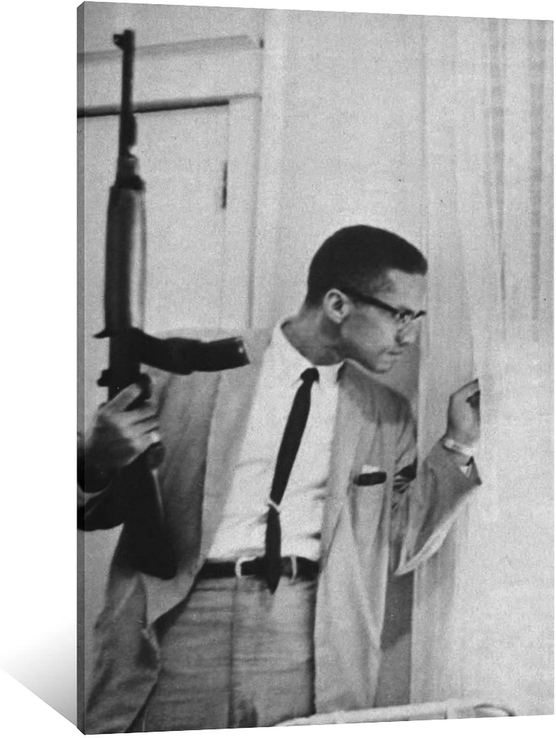 ZLLLII Malcolm X .by Any Means Necessary Poster Decorative Painting Canvas Wall Art Living Room Posters Bedroom Painting 16x24inch(40x60cm)