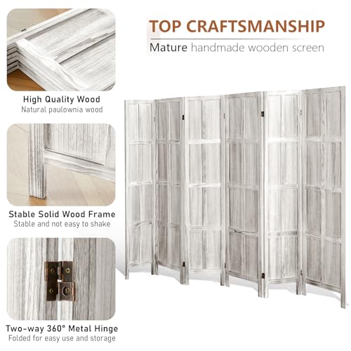4 Panel Room Divider, 5.6 FT Folding Privacy Screen Room Divider, Partition Divider for Room Separation, Room Partition Separator
