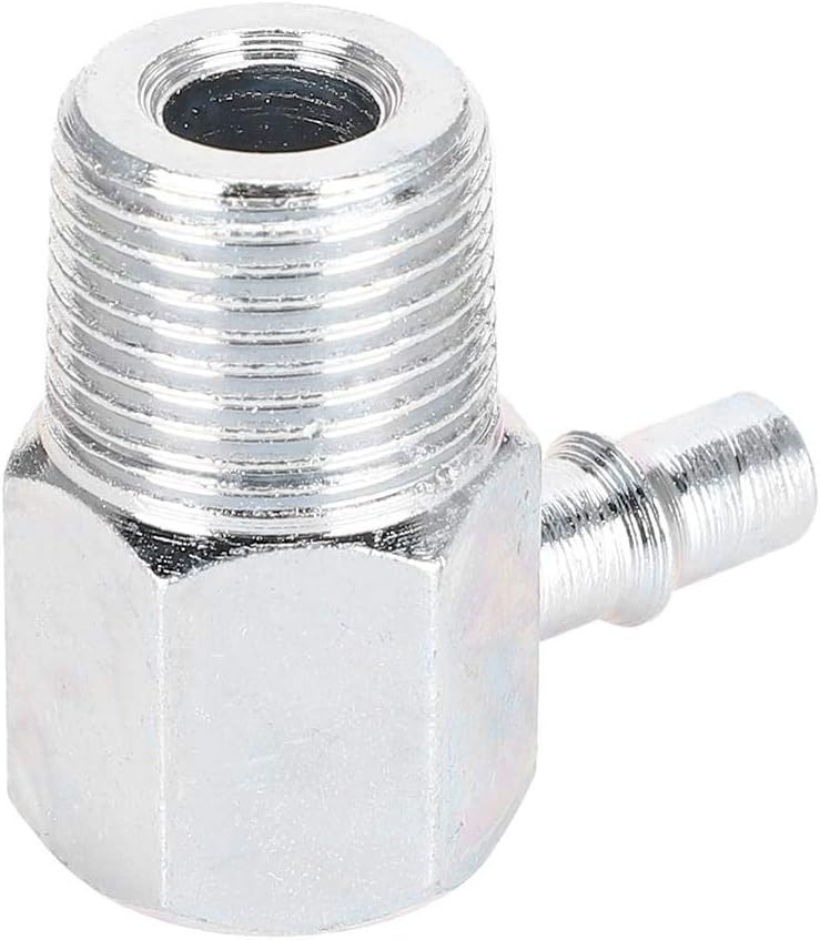 Intake Manifold Joint, Aluminum Alloy Intake Manifold Vacuum Fitting 90&deg; 3/8NPT-1/4 Hose Nipple Car Modification 4535Z