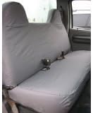 Durafit Seat Covers Made to fit Ford F250-F550 Truck Front Solid Bench Seat Exact Fit Custom Seat Covers Silver Automotive Leatherette