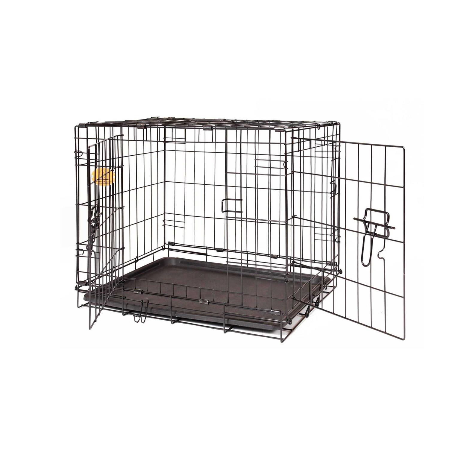 KennelMaster Double Door Folding Wire Dog Crate - Pet Supplies online store