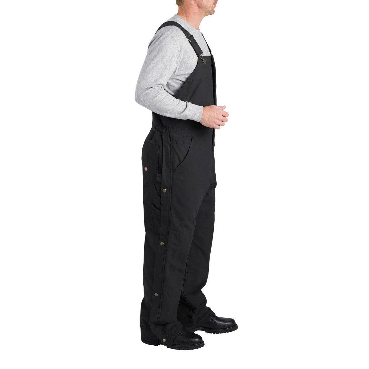 Dickies Sanded Duck Insulated Bib Overall - Black