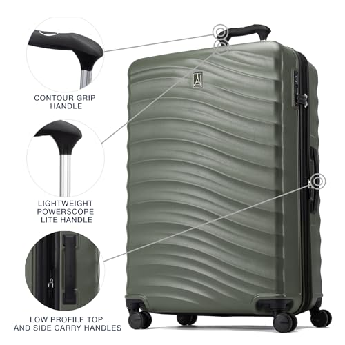 Travelpro Maxlite Air V2 Hardside Expandable Carry on Luggage, 8 Spinner Wheels, Lightweight Hard Shell Suitcase, TSA lock, Black, Carry On 21-Inch