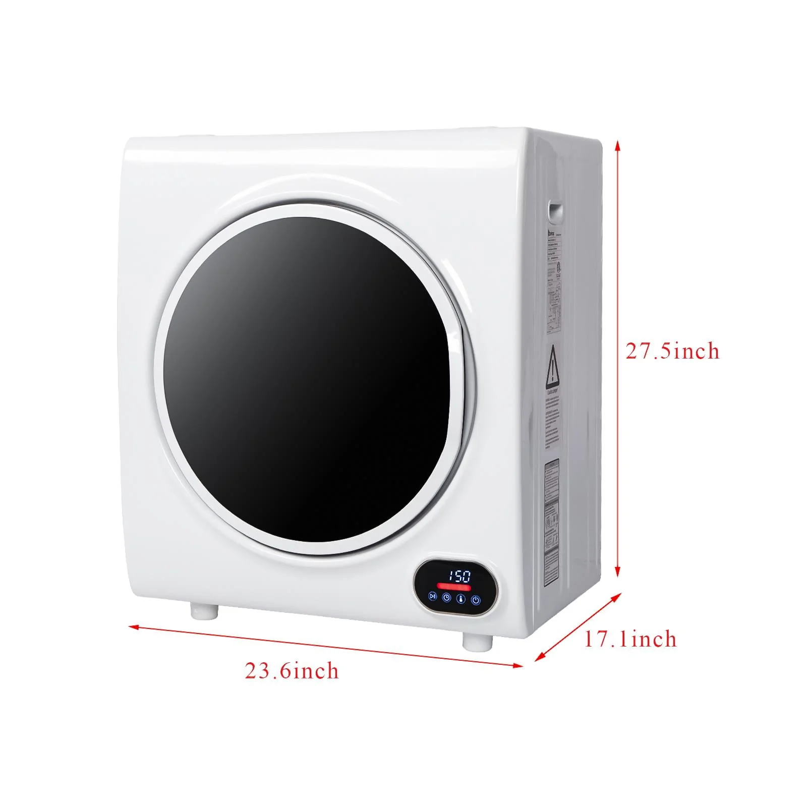 Winado 2.6 cu.ft Electric Portable Compact Laundry Clothes Dryer, White