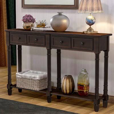 Mosher Console Table Sofa Table Easy Assembly Darby Home Co Color: Espresso