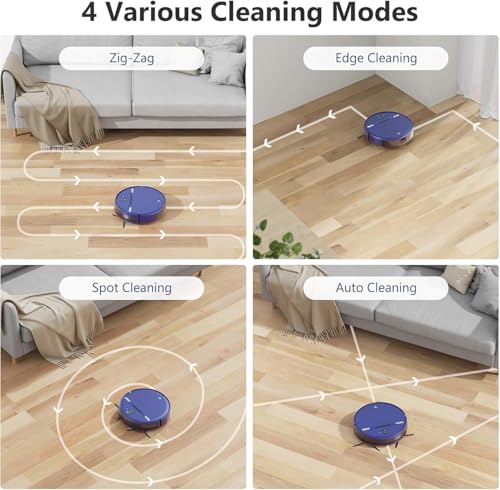 Robot Vacuum and Mop Combo, Automatic Slef-Cleaning Robotic Vacuum Cleaner for Pet Hair, Smart 2 in 1 Mopping Robot Vacuum with Schedule