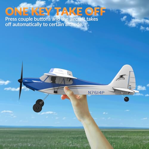 VOLANTEXRC RC Plane Trainer Sport Cub 4CH Remote Control Airplane with Prop Saver, 6-Axis Gyro Stabilizer & 3 Modes to Fly