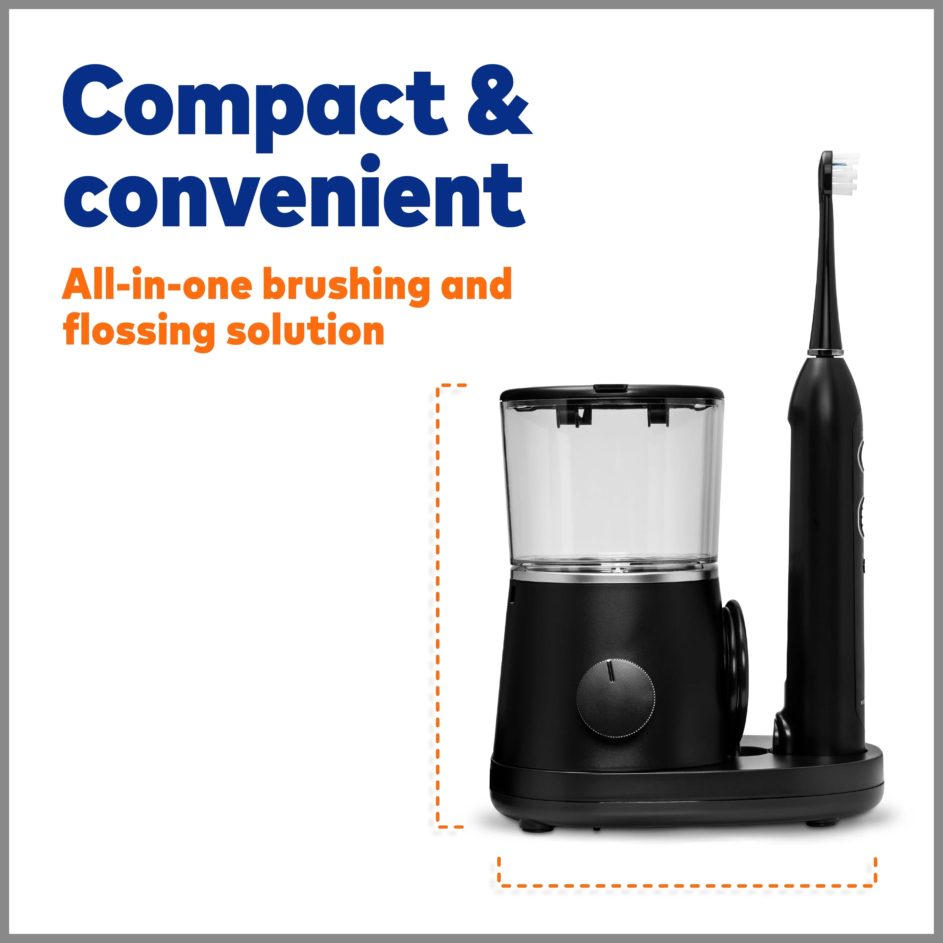 Waterpik Sonic-Fusion 2.0 Flossing Toothbrush, Electric Toothbrush & Water Flosser Combo, Black