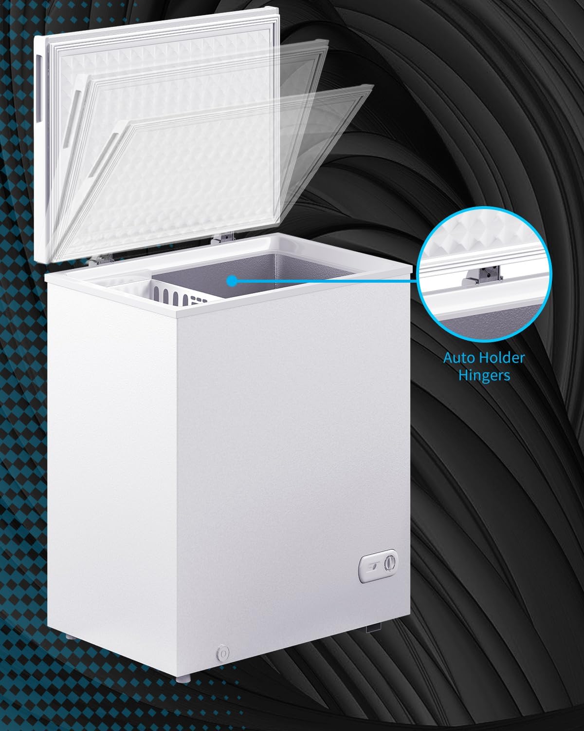 10.0 Cu.Ft Chest Freezer,Deep Freezer with Removable Basket,Compact Freezer with Top Open Door, Adjustable Temperature