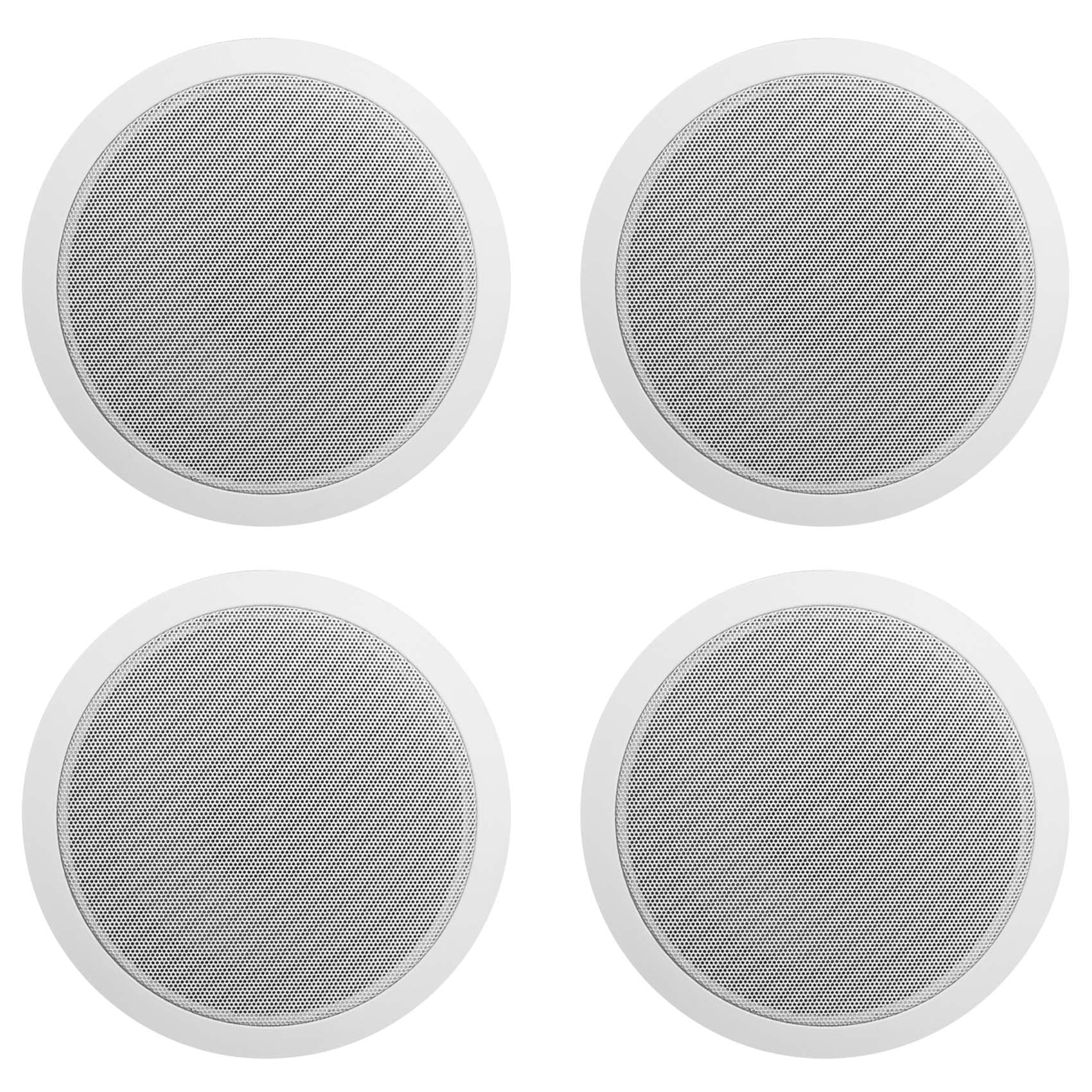 Restaurant Multi Room Audio System (10) 6.5" White Wall+12) 6" Ceiling Speakers