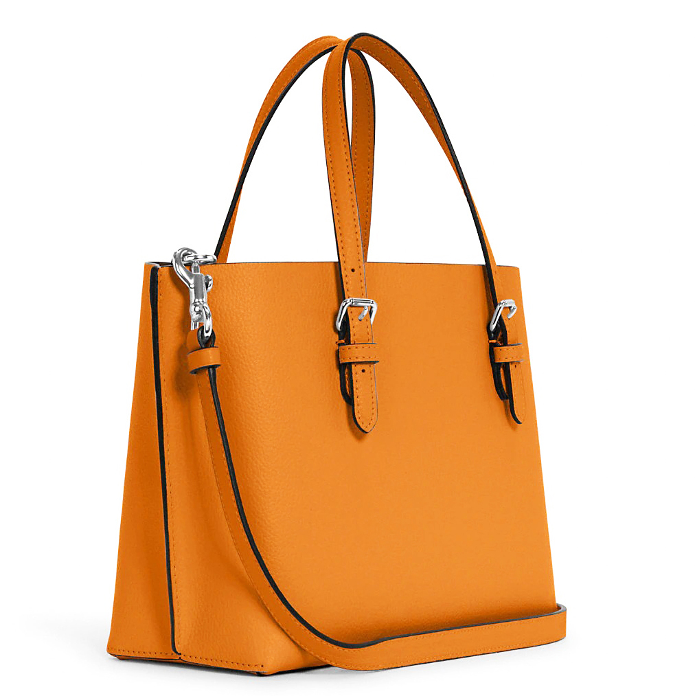 Coach Women's Mollie Tote 25 Leather Satchel Handbag (Papaya)