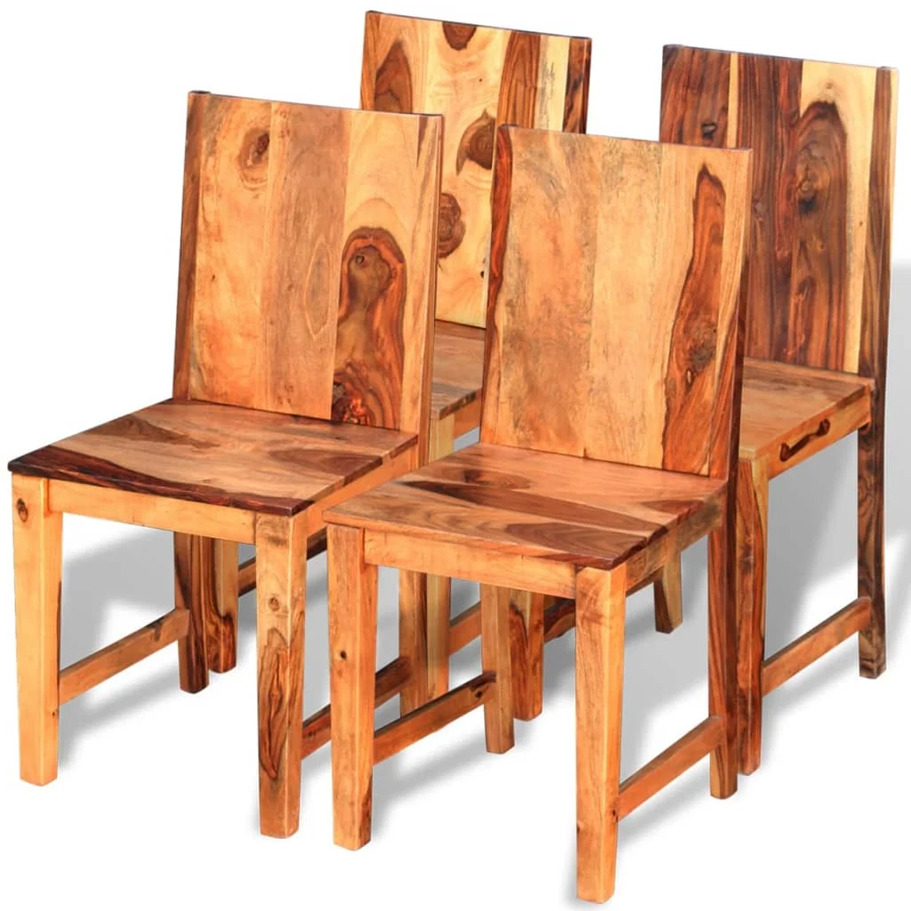 Aibecy Dining Chairs 4 pcs Solid Sheesham Wood