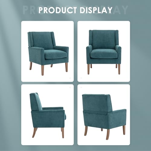 COLAMY Modern Wingback Living Room Chair, Upholstered Fabric Accent Armchair