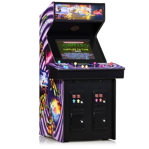 Numskull Quarter Arcades Teenage Mutant Ninja Turtles Collector's Edition Mini Arcade - 1/4 Scale Authentic Wooden Replica, Original ROM