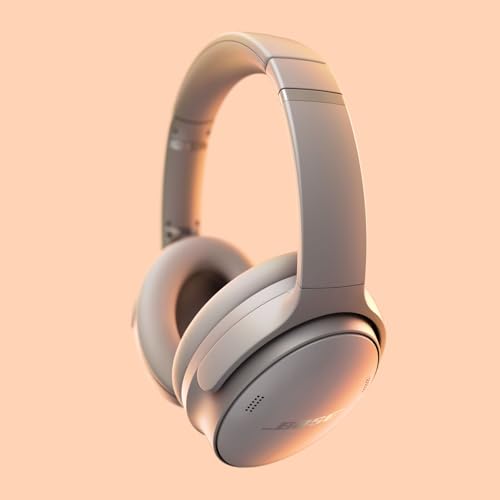 Bose QuietComfort Bluetooth Headphones, Wireless Headphones with Active Over Ear Noise Cancelling and Mic, Deep Bass, Up to 24 Hours of Playtime