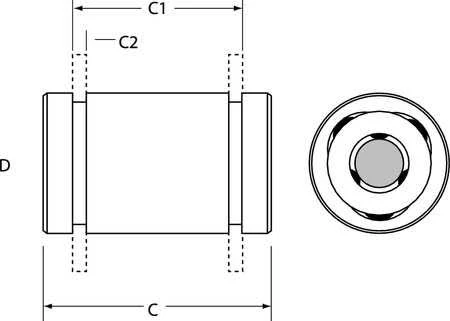 Thomson INST4812SS Ball Bushing, Bore Dia 0.250 in