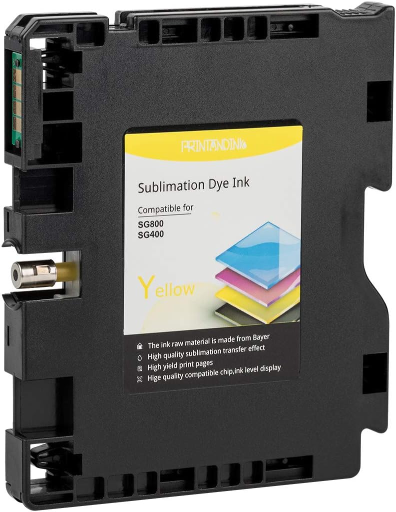 PRINTANDINK Sublimation Ink Cartridges Compatible for Sawgrass SG400 SG800 Printer Transfer DYE Sublimation Print Cartridges