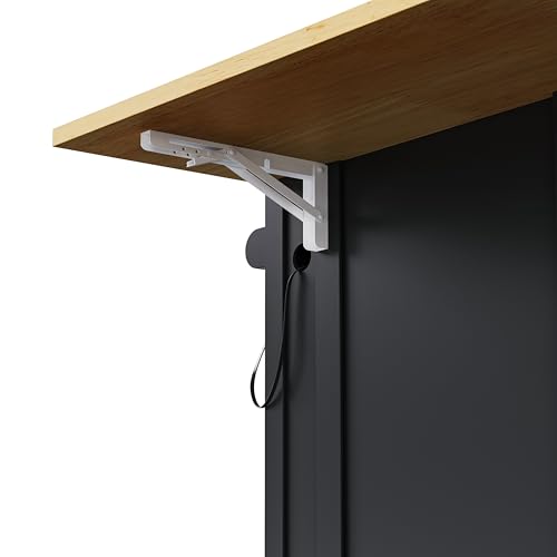 Ball & Cast 48" Large Kitchen Island with Power Outlet,Rolling Kitchen Cart on 5 Wheels W/Drop Leaf and 5 Open Side Racks