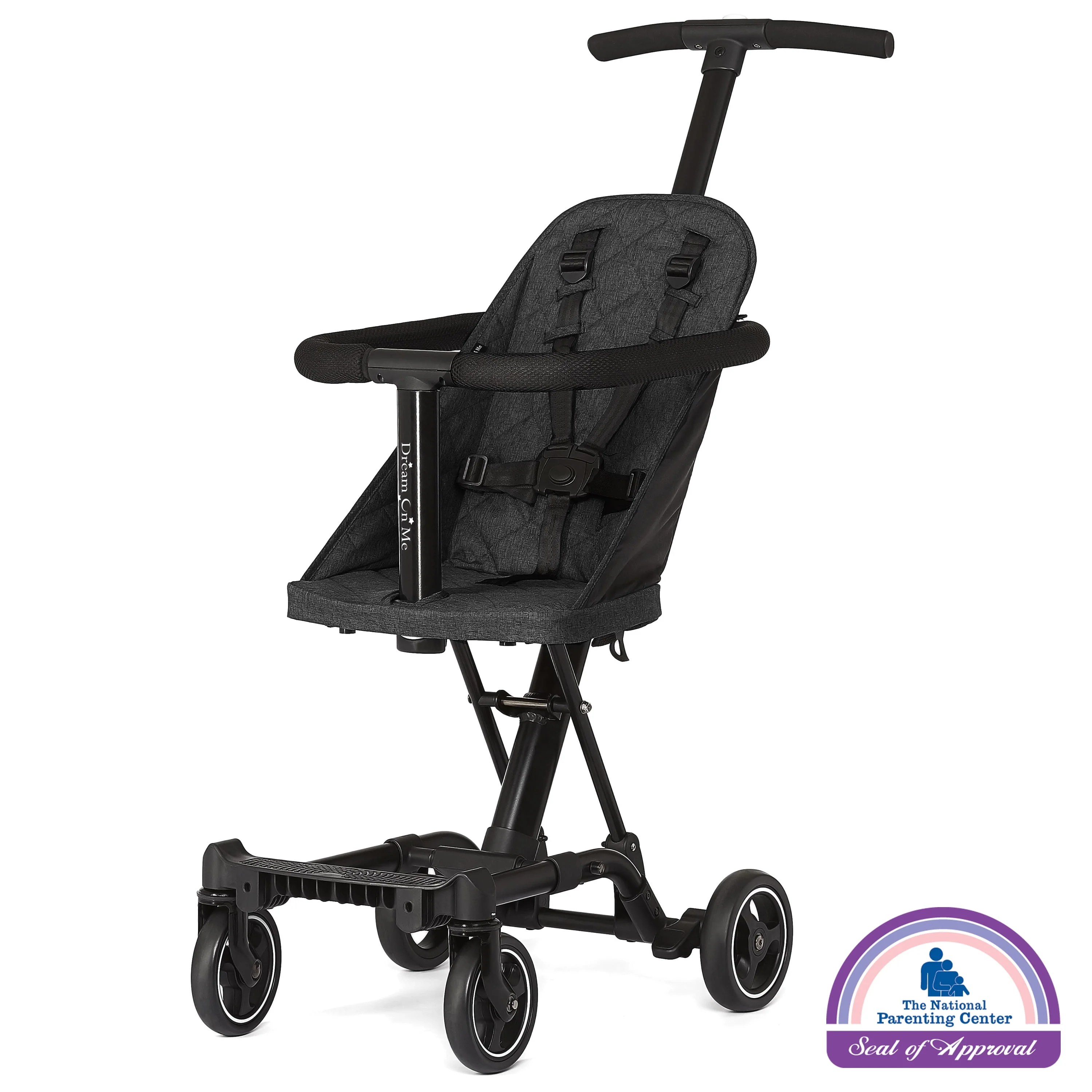 Dream On Me Coast Rider | Travel Stroller | Lightweight Stroller | Compact | Portable | Vacation Friendly Stroller, Black