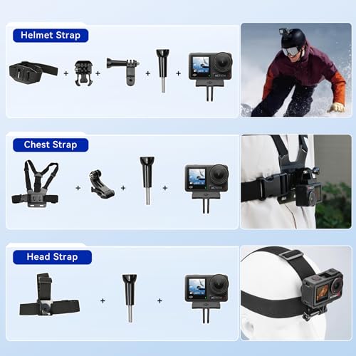 DJI Osmo Action 4 Standard Combo with 50 Piece Accessory Kit + 2 Extra Batteries + 64GB Card