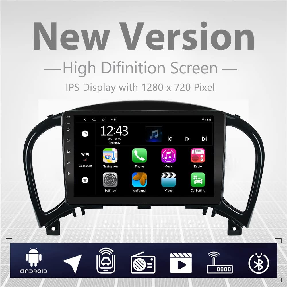 LEXXSON Car Radio for Nissan Juke 2011-2016, Android 11 Head Unit with Octa Core 9 inch Capacitive High Definition Touch Screen