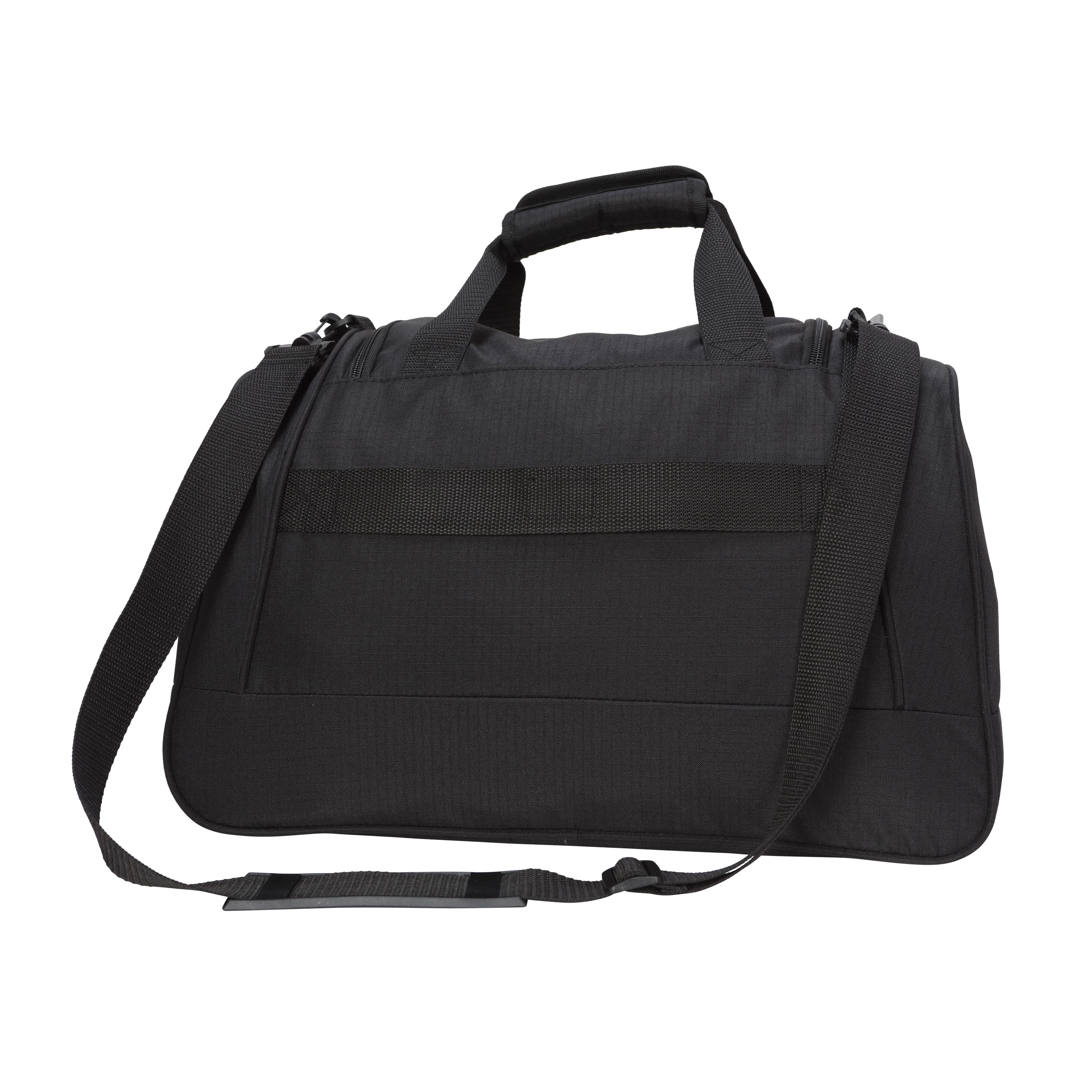 Protege 3 Piece Traveling Hardside Value Luggage Set, Black, 28" checked luggage, 20" carry-on luggage and 18" duffel