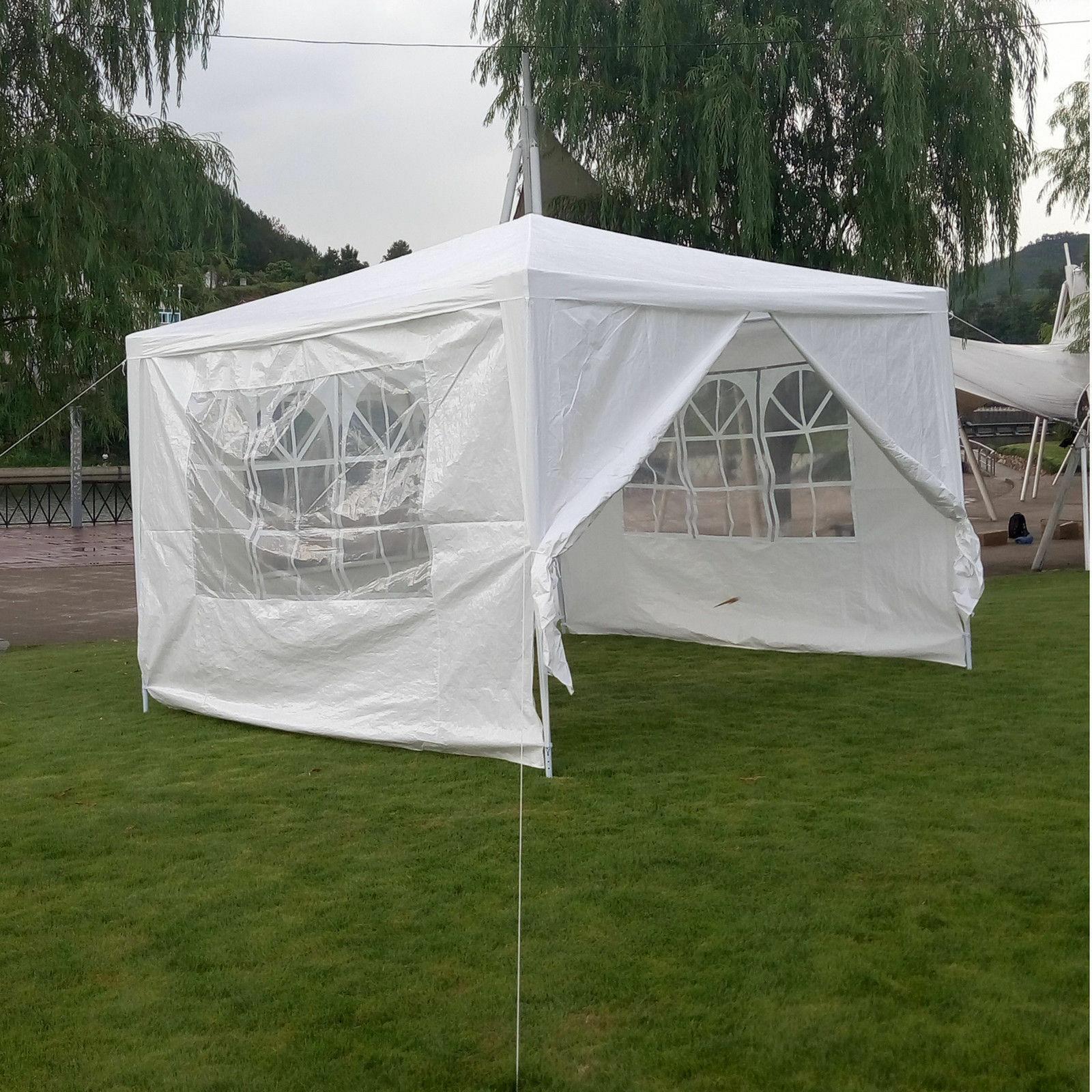 10'x10' Outdoor Canopy Tent Party Wedding Tent Pavilion Gazebo Event 4 Walls US