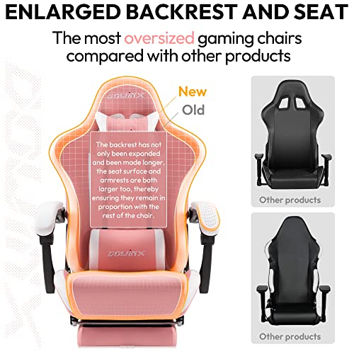 Dowinx Gaming Chair Ergonomic Racing Style Recliner with Massage Lumbar Support