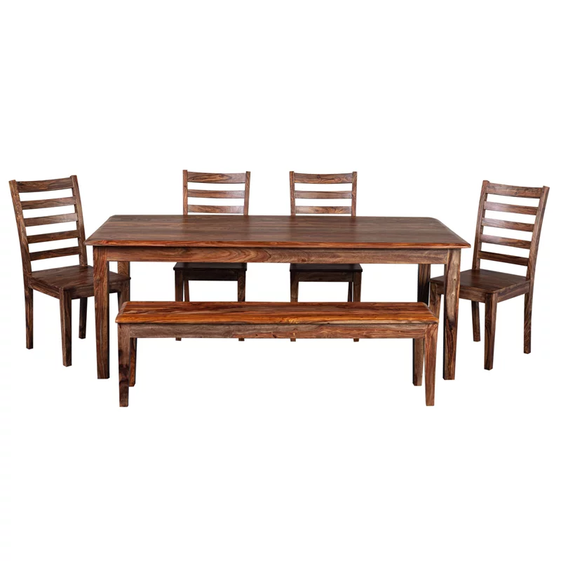 Hawthorne Collections Sonora Solid Sheesham Wood Dining Table - Brown
