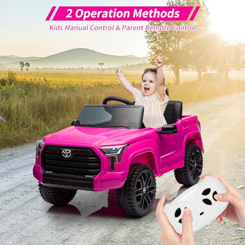 IDEALHOUSE Electric Car for Kids, 12v Ride on Truck Car, Ride-on Toys for Boys/Girls, Off-Road Kids Pickup Car with Remote Control, Spring Suspension