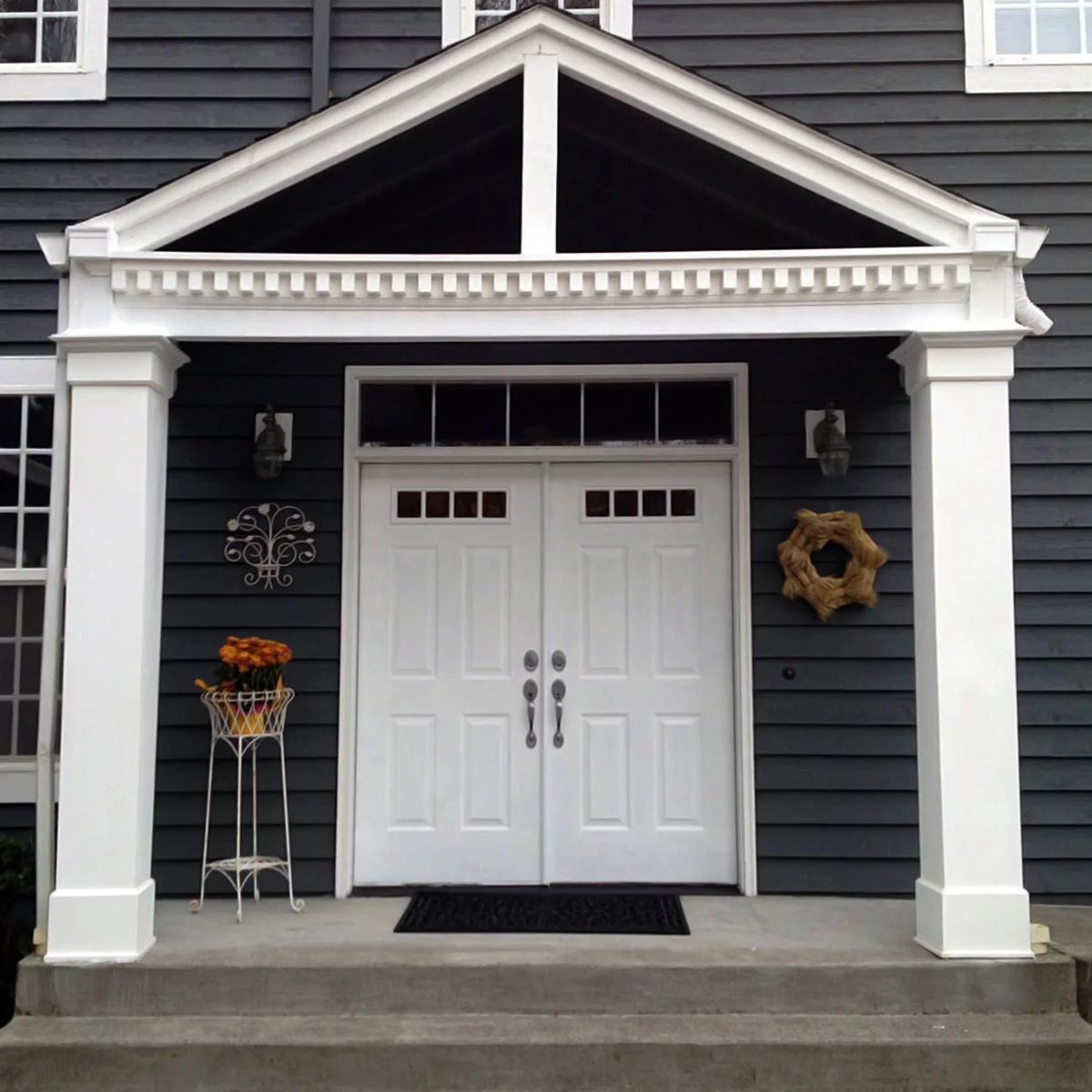 5"H x 1"P x 93 3/8"L Fayetteville Architectural Grade PVC Dentil Trim w/Backplate - Curated Treasures Market