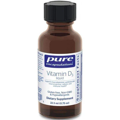 Pure Encapsulations Vitamin D3 liquid 0.75oz - Kansas Nuitrition - HNZSDS