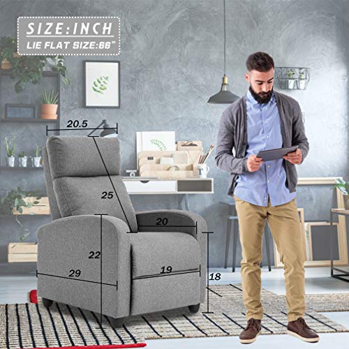 BestMassage | Recliner Chair | with 2 Point Massage Function | Black | with Lumbar Support, Adjustable Push Back, Wide Armrests