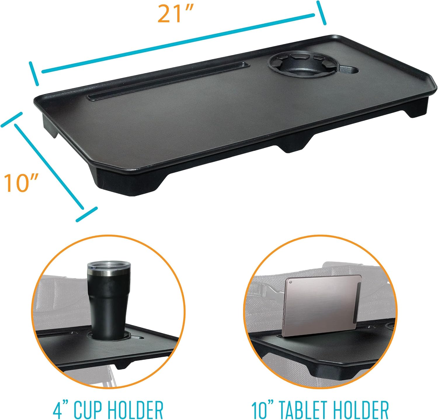 Stander Walker Tray Table, Mobility Walker Tray Accessory for Walkers and Rollators with Cup Holder, Tool-free Assembly, Multipurpose Tray for Eating