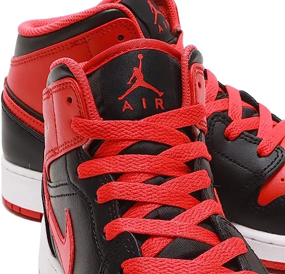 Men's Jordan 1 Mid "Alternate Bred" Black/Fire Red/White (DQ8426 060) - 8.5 - Curated Treasures Market