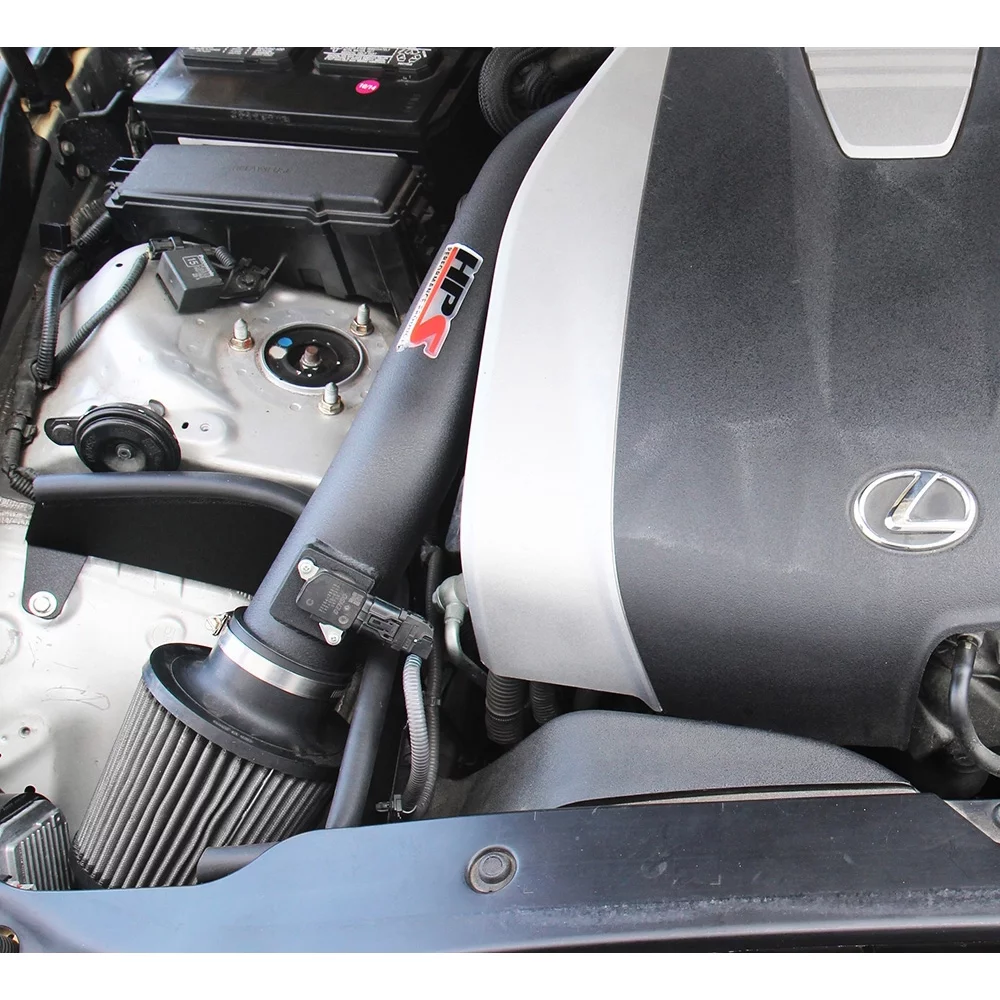 HPS Performance Black Shortram Air Intake Kit + Heat Shield Cool Ram Compatible for 2014-2020 Lexus IS350 3.5L 2014-2015 Lexus IS250 2.5L V6