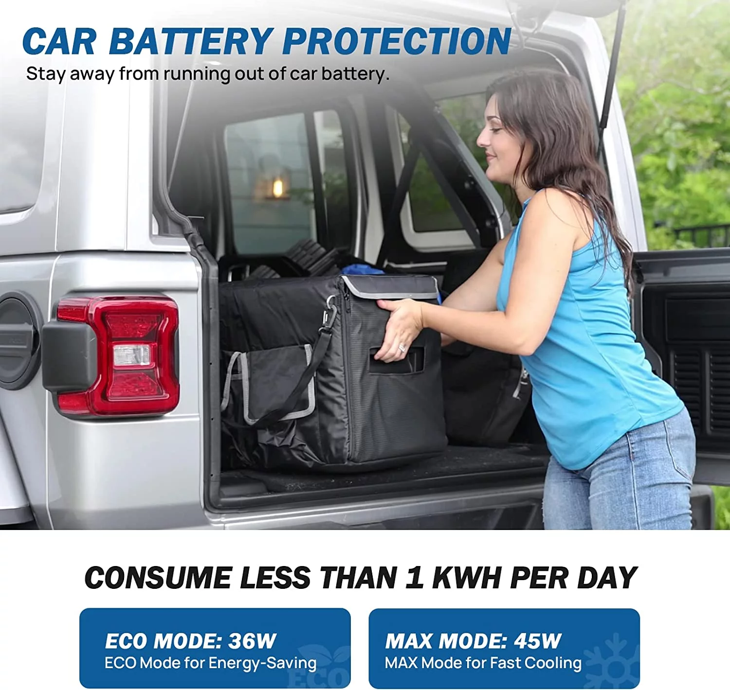 JOYTUTUS 25L Portable Car Refrigerator 26 Quart Cooler Compact RV Fridge 12/24V DC Cord and 110V AC Electric Freezer Compressor for Driving Travel