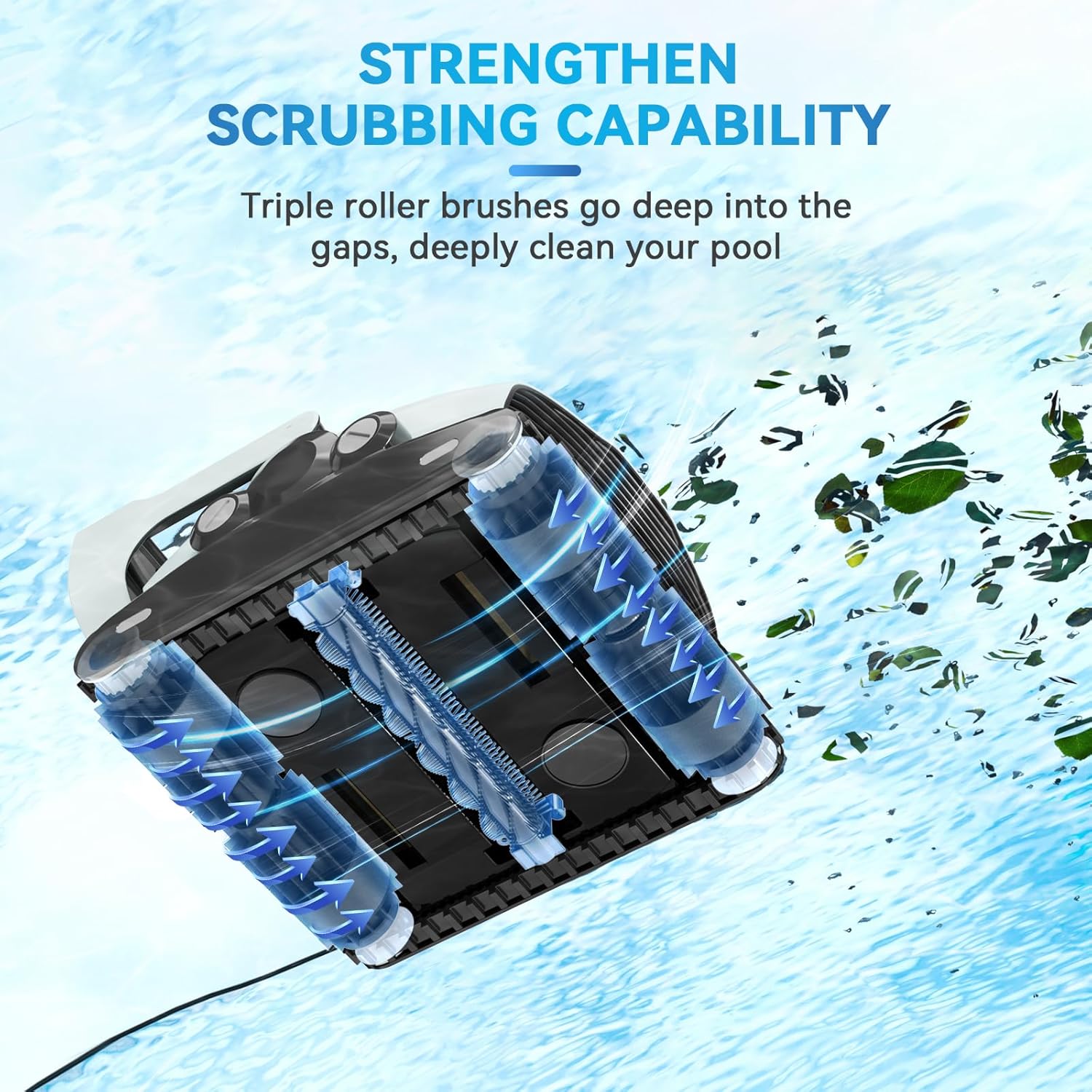 Lydsto Cordless Robotic Pool Vacuum with Automatic Charging Technology - APP, and Remote Control Pool Vacuum Cleaner